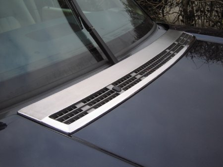 Bonnet Vent Cover - BRUSHED (with tabs) - Click Image to Close